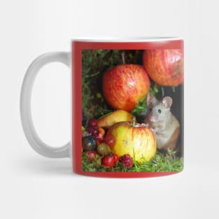 wild  house mouse and  apples Mug